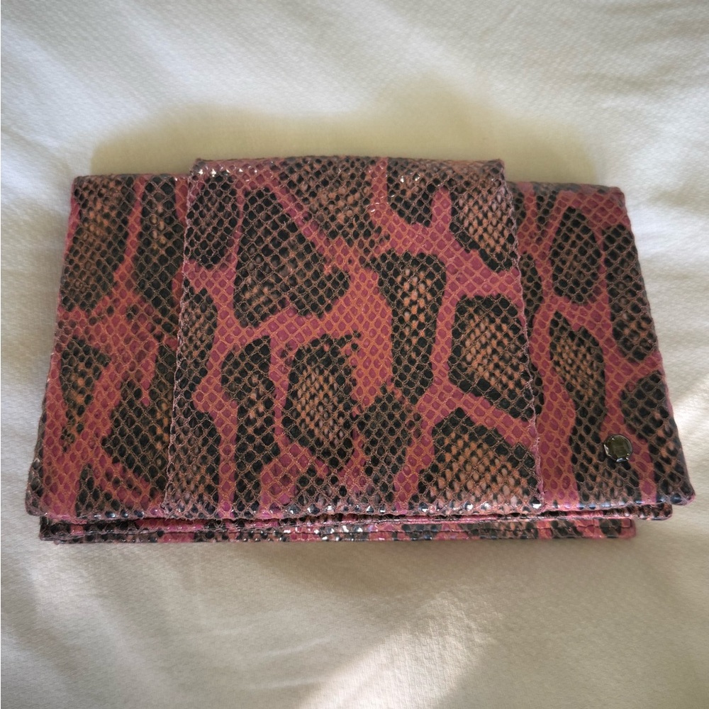 Halston Heritage Pink and Brown Crossbody Bag